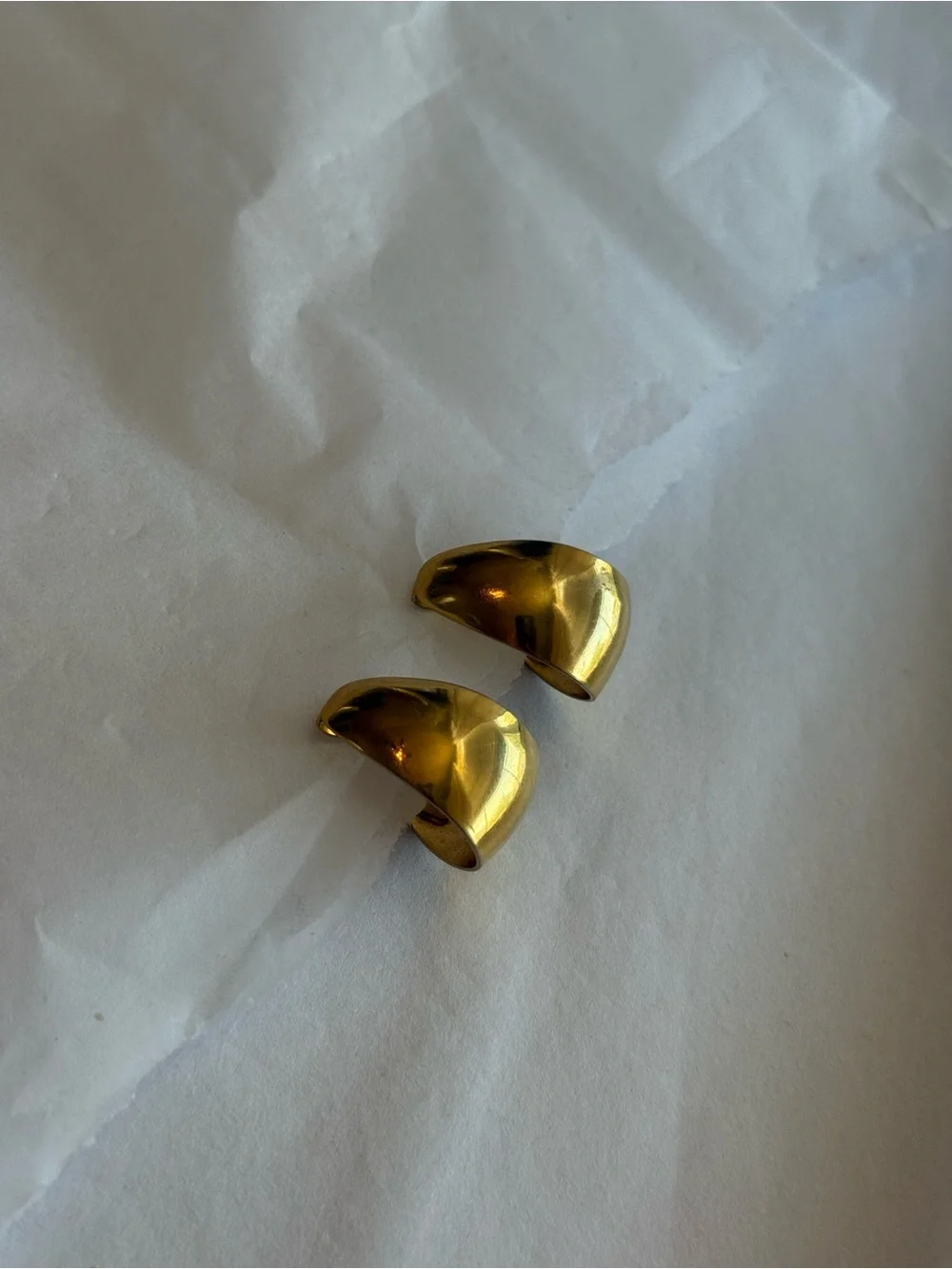 TRIFARI | Vintage Gold Dome Clip-On Small Earrings